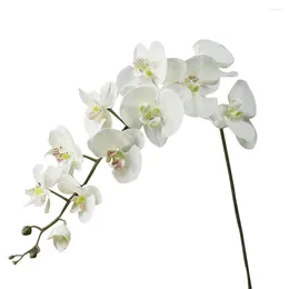 Decorative Flowers 11Heads DIY Artificial Fake Silk Flower Phalaenopsis Butterfly Orchid Home Decor