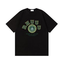 R Brand Luxury T Shirt Designer T-shirts For Women Cotton Fashion Tees Women Green Printted Top Euro Size 3XL