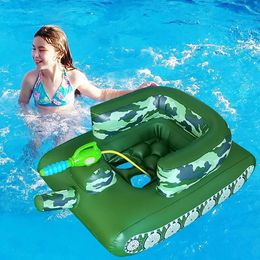 Inflatable Children Swimming Seat PVC Car Horn Boat Pool Child Water Fun Tearresistant Toys for Party Game 240506