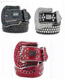 designer beltbelt simon mens belt for women shiny diamond belts black on black blue white multicolour with bling rhinestones a7731122