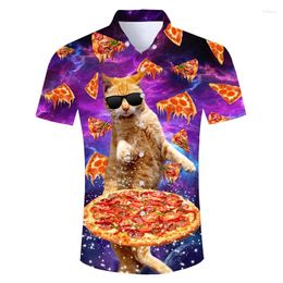 Men's Casual Shirts Hawaiian Beach Shirt 3D Print Animal Funny Tee Top Short Sleeve Button Down Holiday Aloha Streetwear