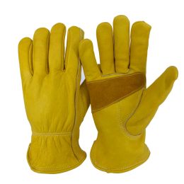 Gloves Safety Work Gloves Cowhide Leather Men's Driver Working Welding Gloves Safety Protective Sports MOTO Wearresisting Glove 40211