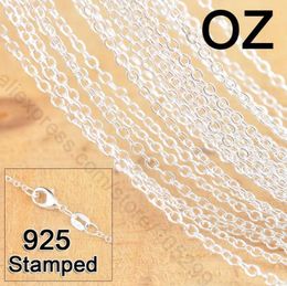 50Pcs 18inch 925 Sterling Silver Jewellery Link Rolo Chains Necklace With Lobster Clasps Women Jewlery Factory Stock Fast 6201792