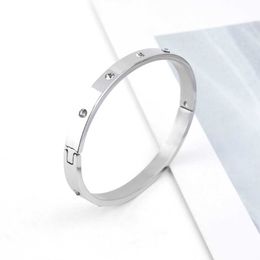 Vitality Bracelet Polished bracelet with diamond inlay couple buckle with cart original bracelets