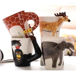 Mugs Milk Coffee Water Juice Cup Mug With Spoon 3D Cute Pet Dog Ceramic Bone China Large For Women Men Chldren Kids