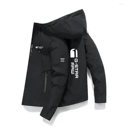 Men's Jackets Hooded Jacket For Men 2024 Bomber Windbreakers Zipper Coats Spring Autumn Slim Cargo Male Casual Sportswear