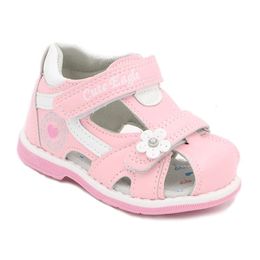 Girls Sandals Summer Flowers Sweet Soft Childrens Beach Shoes Toddler girls Orthopedic Princess Fashion High Quality 240426