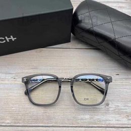 Sunglasses designer New Xiaoxiang Same CH0769 Chain Large Box Black Plain Eyeglass Plate Myopia Prevention Blue Light Couple OATM