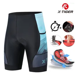 Motorcycle Apparel X-TIGER Men's Cycling Shorts With Back Pocket Bike Breathable Quick Dry Elastic Pockets
