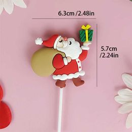 3PCS Candles Hot Sale 1PCS Christmas Merry Cake Decorative Ornaments Santa Claus Elk Christmas Tree Baking Christmas Eve Small Ornaments