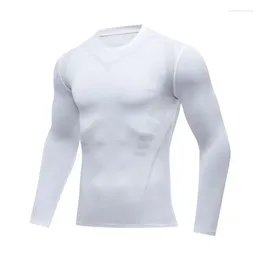 Gym Clothing 2024 High Elasticity Fitness Suit Men's Tight Fitting Quick Drying Moisture Wicking Running Long Sleeved Sports