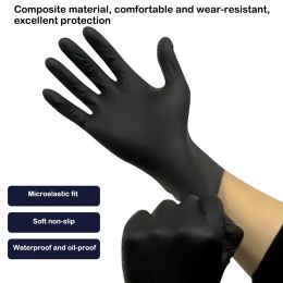 Gloves 100 Pieces Nitrile Glove Solid Colour Elastic Car Repairing Gloves