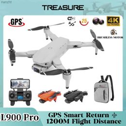 Drones L900 PRO Drone 4K Professional 5G WIFI FPV G HD Camera Photography Brushless Foldable Four Helicopter 1200M RC Toy Gift WX