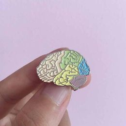 50pcs Enamel Pins Medical Anatomy Lapel Pin Badge Stroke Neurology Brooches for Doctors and Nurses or Parkinson Depression Brain407418879