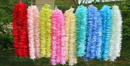 30PCS 100CM Artificial Wisteria Hydrangea Orchid Flower Rattan Silk Vines Wedding Background Centerpieces Decorations Ornament be 2378022