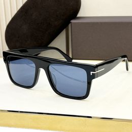 2024 Des Temfun flattop concise square sunglasses for Men Italy Pure-plank UV400 9070 5519 Euro-Am fashion model Polarising driving glasses gogg GOGGLES fullset case