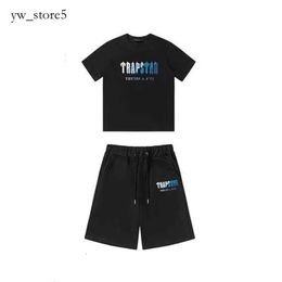 Men's Trapstar T Shirt Set Letter Embroidered Tracksuit Short Sleeve Plush Shorts Motion current 2284