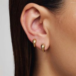 Hoop Earrings LENNIK 925 Sterling Silver Large Glossy Conical Shaped Women Men 2024 INS Style Party Fine Jewellery Gift