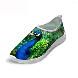 Running Shoes Peacock Design Female Summer Slip-on Woman Walking Size 9 Light Breathable Deportivas Mujer Zapatillas