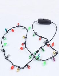 Whole 100PCS Led Necklace Necklaces Flashing Beaded Light Toys Christmas gift DHL Fedex 6029574