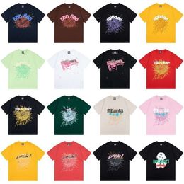 Sp5ders T-shirt Designer 55555 Tee Luxury Fashion Mens T-Shirts Brand Web Short Sleeved Young Thub Summer Tshirt Mens And Womens