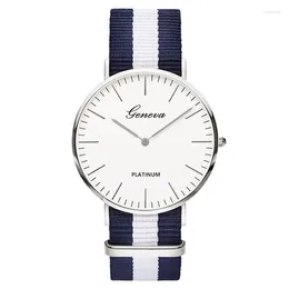 Wristwatches Watch Men 2024 Top Brand Nylon Strap Sport Watches Mens Quartz Clock Fashion Ultra Slim Reloj Hombre Erkek Kol Saati