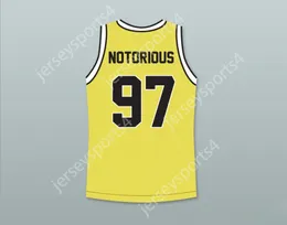 CUSTOM NAY Mens Youth/Kids NOTORIOUS B.I.G. 97 BAD BOY BASKETBALL JERSEY WITH PATCH TOP Stitched S-6XL