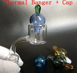 Set XXL Quartz Thermal Banger Newest carb cap 10mm 14m 18mm Double Tube Quartz Thermal Banger Nail 45 90 Degree8671458