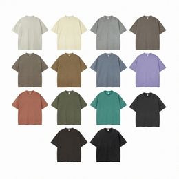 designer t shirt men shirt women tshirt Luxury solid Colour cotton washed and distressed tees r344#