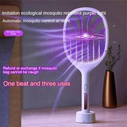 Zappers Hot Sale 3000V Electric Insect Racket Swatter USB Rechargeable Summer Mosquito Swatter Kill Fly Killer Trap