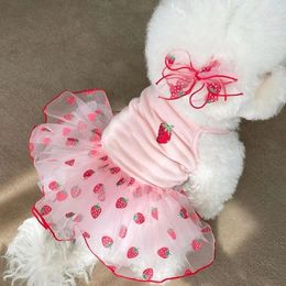 Dog Apparel Cute Pet Dress For Small Dogs Thin Puppy Princess Skirt Summer Clothes Chihuahua York Clothing Supplies