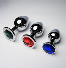 4090mm large metal anal plug Plated Jewelled Rhinestone butt plug insert adult products sex toys for men and women1816114