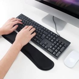 Stick Keyboard Wrist Rest Pad Wrist Rest Mouse Pad Memory Foam Superfine Fibre For PC Computer Gaming Keyboard Raised Platform Hands