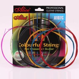 NEW A107C Colourful Classical Guitar Strings Colourful Nylon Colourful Coated Copper Alloy Wound Classic Guitarra Strings