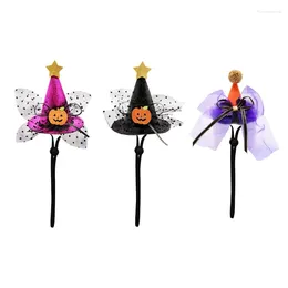 Dog Apparel Pet Halloween Party Witch Hat Fashion Cosplay Wizard Puppy Dress Up StageProps Adjustable Headwear Dropship