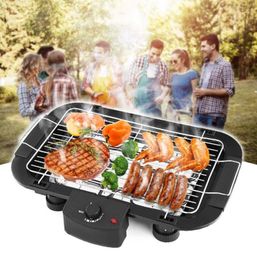 Non Stick Electric BBQ Teppanyaki Barbeque Grill Griddle EU Plug Table Top Smokeless Rustless and Durable Adjustable Temperature2048160