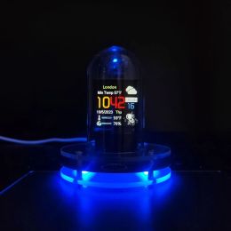 Clocks RGB Nixie Tube Clock Smart WIFI Networked LED LightEmitting IPS Colour Screen DIY Analogue Digital Tube Night Light Easy To Use