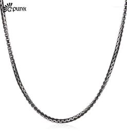 Black Box Chain 3mm Trendy Necklace For Men High Quality Mens Boys Jewellery Whole Aluminium Alloy 3 Size N204G15214258