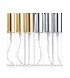5ML 10ML 15ML Portable Mini Refillable Perfume Empty Glass Spray Bottle Sample Glass Vials Black Gold Silver Cap C0621G028977322