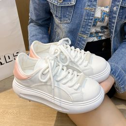 2024 Summer New Transparent Small White Shoes Fashion Hollow Shoes Mesh Casual Student Sports red Board Shoes GAI