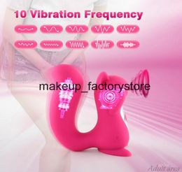 Massage Squirrel Clitoris Suction Cup Vibrator Vibration Sucking Tongue Licking r Sex Toys Women Masturbating Adults5109160