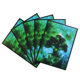 Games 60PCS 66x91mm Standard Size Deck Protector Sleeves Land Collectible Board Game Playing Game TCG Card Cover Shield Pkm/MTG Forest