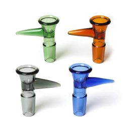 Mixed Color Glass Bowls 14mm Male Glass Bowl Smoking Water Pipe Accessories Thick Smoking Accessories Handle Pipe Bong Oil Dab Rigs ZZ