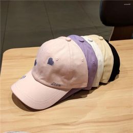 Ball Caps Quick-Drying Peaked Cap Cute Adjustable Durable Beach Hat Heart Pattern Sun Protection Summer