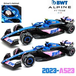 Diecast Model Cars Bburago 1 43 BWT Alpine 2023 A523 Formula F1 Car Die Casting Vehicle Collection Model Racing Toy Acrylic BoxL2405
