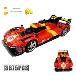 1 8 3857PCS supercar 499P model building kit block self-locking bricks birthday Christmas gift 240428