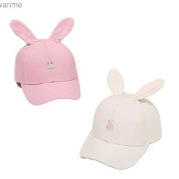 Caps Hats Summer Rabbit Baby Hat Girl Boy Cotton Baseball Hat Childrens Cartoon Long Ear Cute Button Summer Sun Hat Childrens Button Hat WX