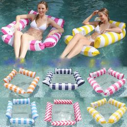 Water Hammock Recliner Inflatable Floating Swimming Mattress Sea Swim Ring Pool Party Toy 240506