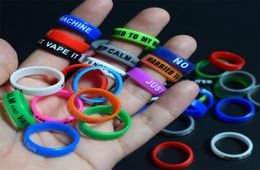 Personalized silicone bracelet 1000pcs customized silicone vape band ring cheap rubber band 22mm beauty ring e cig4410572