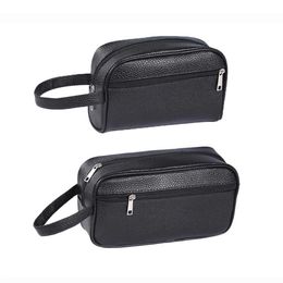 Cosmetic Organiser Woman Coametics Bag Men Handbag Fashion Pu Leather Phone Wristlet Bag 2023 Casual Toiletry Bag Small Purse Handbags Wallet Y240503